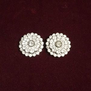 Vintage Bluette Marked Shoe Clips Rhinestone